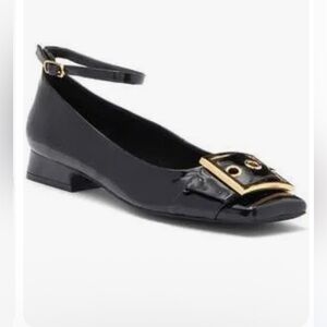 Jeffrey Campbell So Cute Patent Leather Ankle Strap Flats Buckle Women’s  8.5